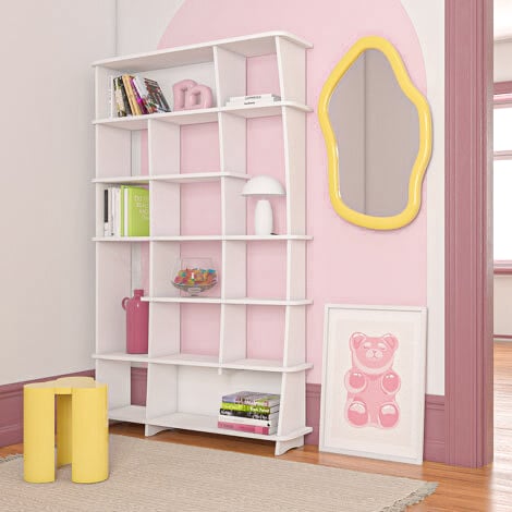 Konfigurierbares Bücherregal, 145x180x30, Eiche Birkenschichtholz, Design Regal nach Maß "Marwa", Regionale Schreiner-Fertigung, Made in Germany