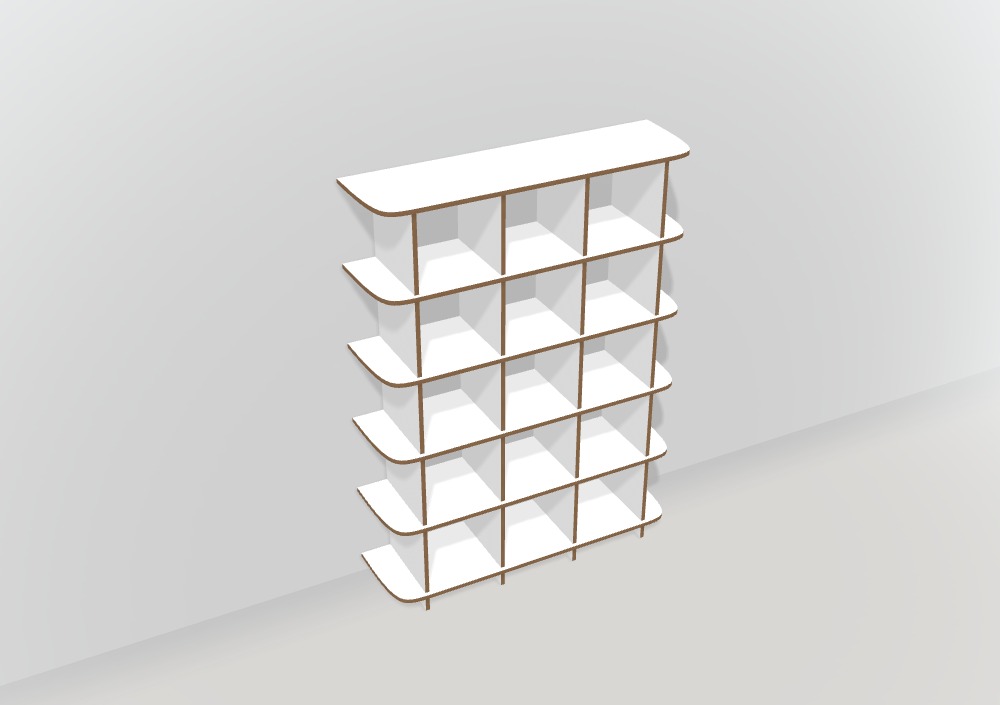 Basis-Design Schallplattenregale - null