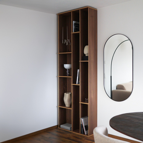 Bücherregal nach Maß | konfigurierbar | 58x240x27 | Multiplex, Eiche