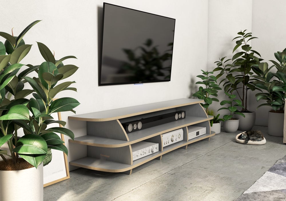 TV-Lowboard Akusta - Das frei formbare TV-Lowboard System