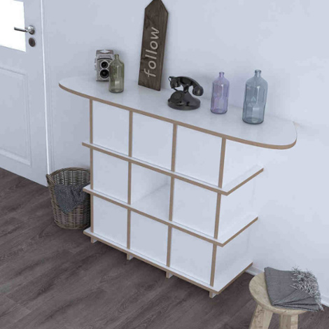 Kommode nach Maß "Chia" | Konfigurierbar | Weiß MDF | 137x90x35 cm