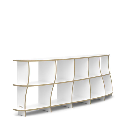 Konfigurierbares Sideboard, 240x80x42, Weiß, MDF Natur, Design Sideboard nach Maß "Organic 01", Regionale Schreiner-Fertigung, Made in Germany