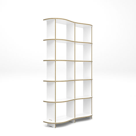 PURE Bücherregal nach Maß Wavy 01