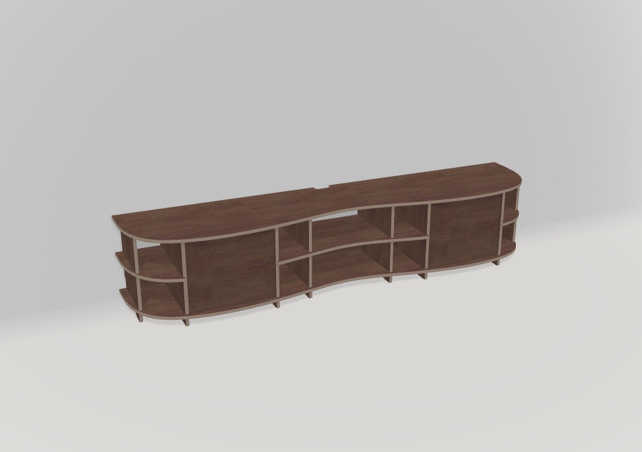 TV-Lowboard Nussbaum - null