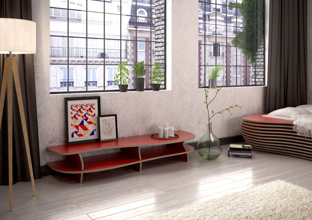 lowboard Red Carpet im Cityloft